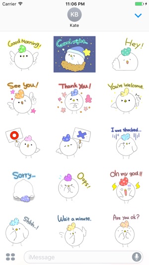 Avery The Cute Little White Chick Stickers(圖1)-速報App