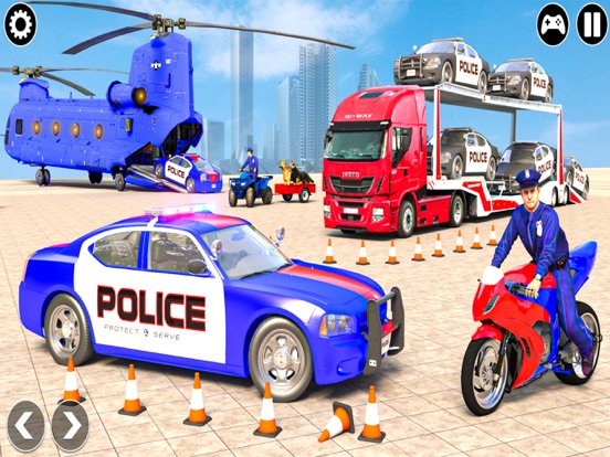 Merge Police Truck Transporterのおすすめ画像1