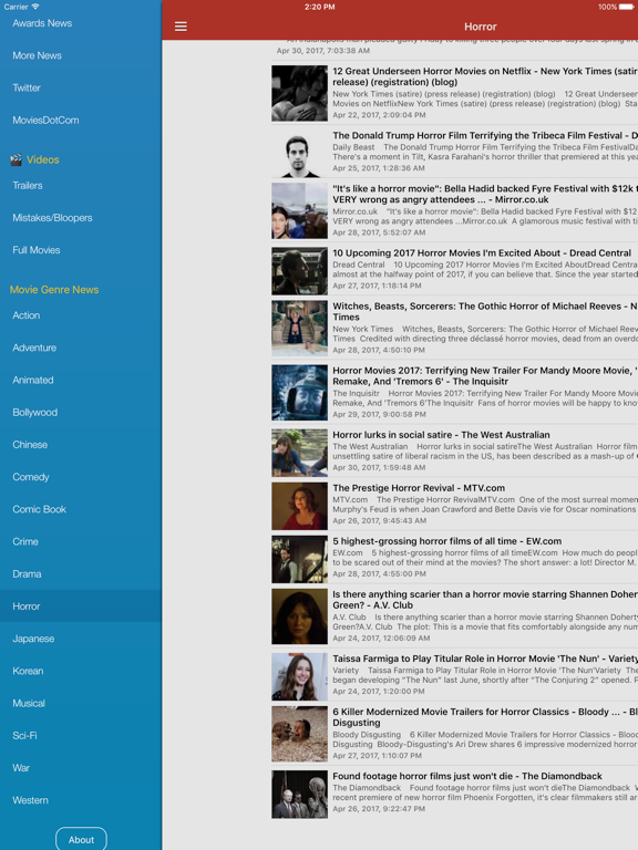 Movie News - New Movies Updates, Rumors & Reviews iPad screenshot 5 - News app
