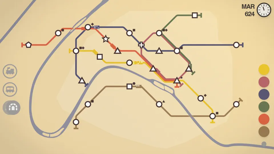 Captura de pantalla de Mini Metro+ en iPhone 6