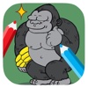 Page Gorilla Coloring Book Game For Kids Edition