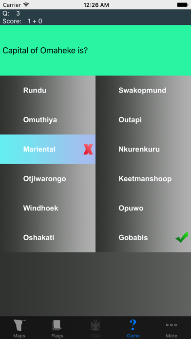 Namibia Region Maps and Capitals screenshot