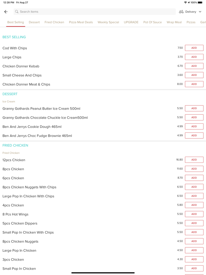 Sidmouth Takeaway Pizza House.