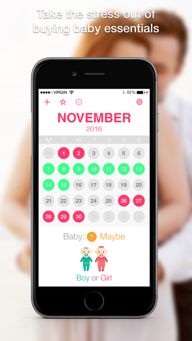 MaybeBaby fertility& pregnancy monthly calendar Screenshot