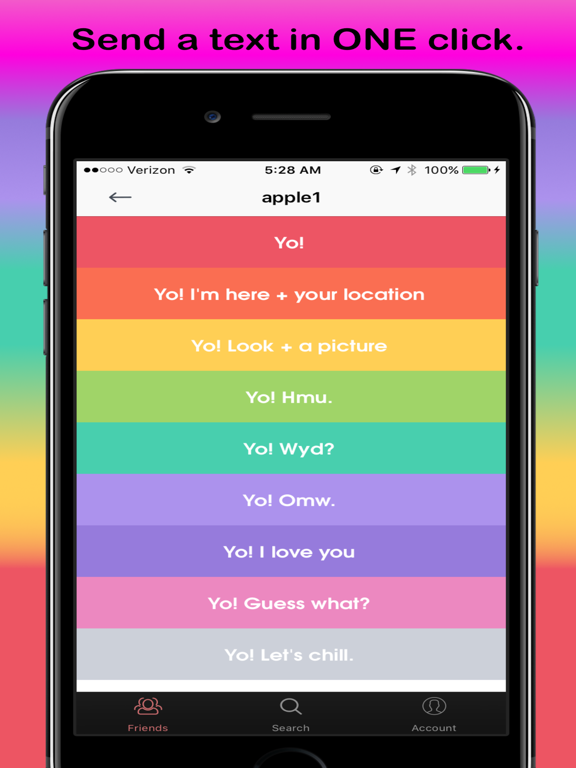 Screenshot #4 pour Yo! - Text Friends with One Click Chat App