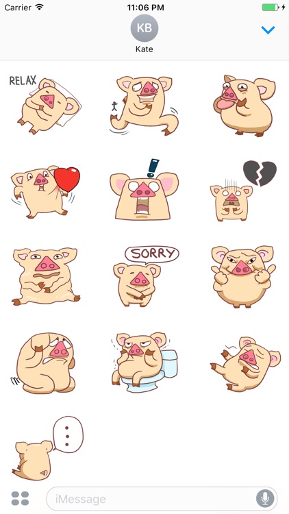 Mon - The Funny Stupid Pig English Sticker