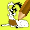 Deers Cartoon Games Coloring Book For Children