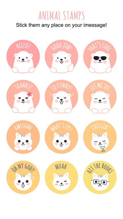 Animal stamps sticker pack
