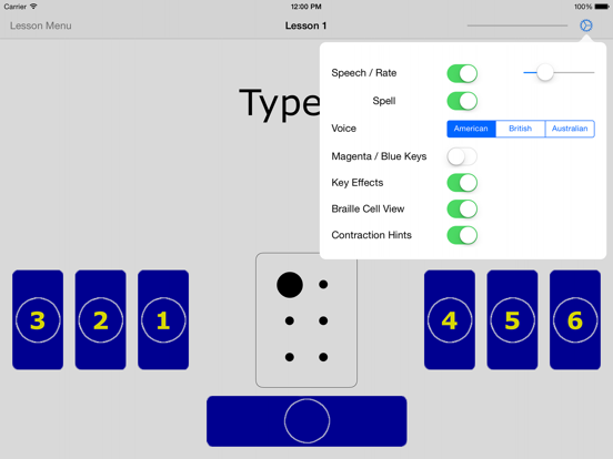Braille Tutor iPad screenshot 4 - Education app