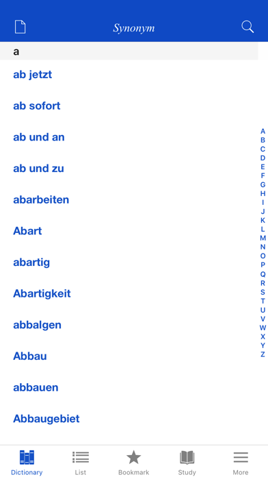 Screenshot #1 pour German Synonym Dictionary