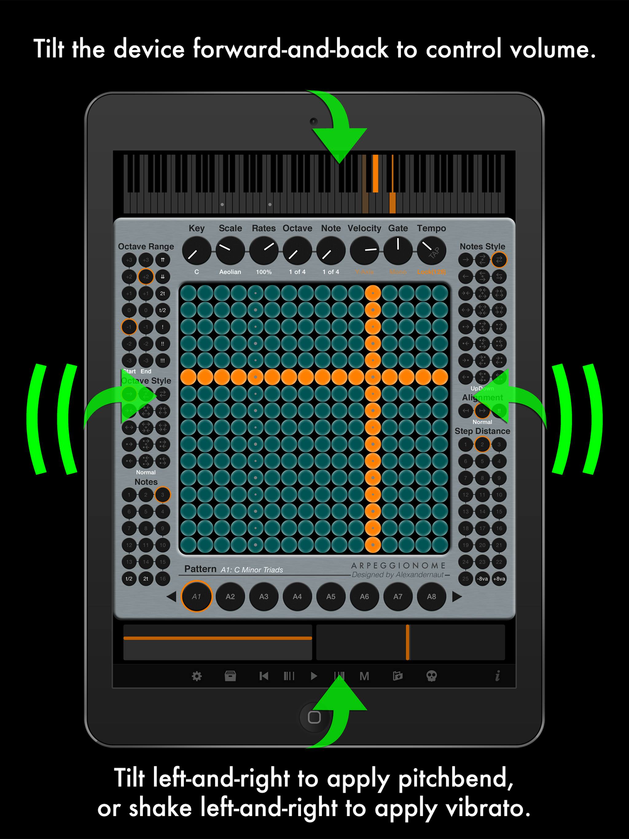 Arpeggionome Pro | matrix arpeggiator screenshot 5
