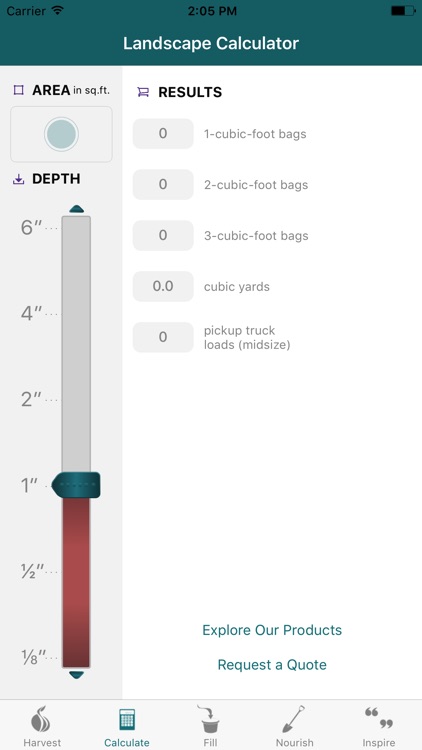 Harvest Landscape Calculator