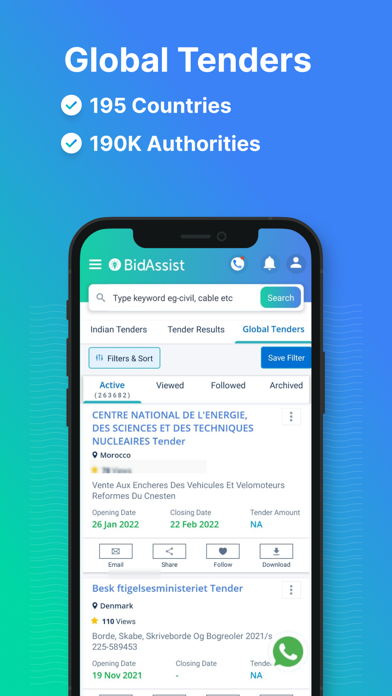 BidAssist - Search Govt Tender Screenshot
