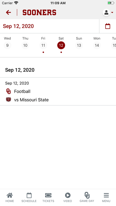 Oklahoma Sooners Screenshot