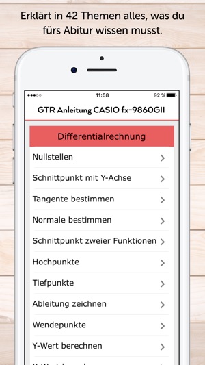 CASIO GTR Anleitung fx-9860GII im App Store