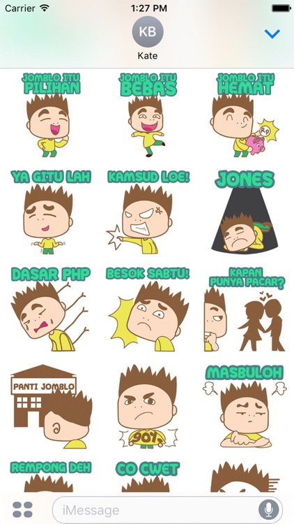 Untung the single guy 2 for iMessage Sticker