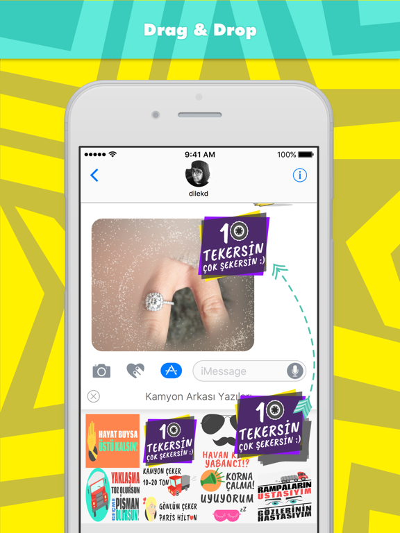 Kamyon Arkası Yazıları çıkartmaları iPad screenshot 1 - Stickers app