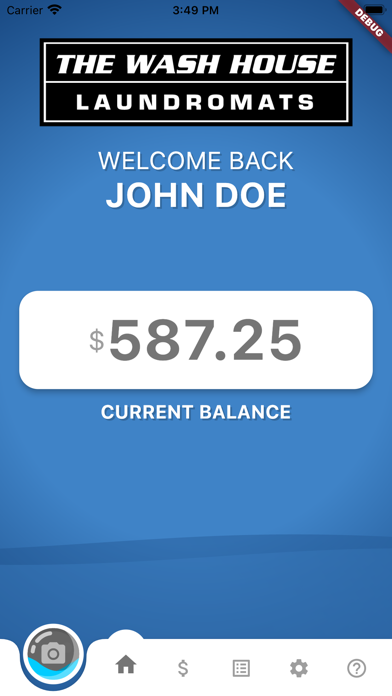 The Wash House App Screenshot