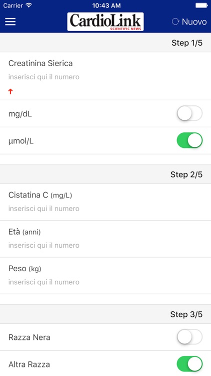 MyGFR - Calcolo del Filtrato Glomerulare