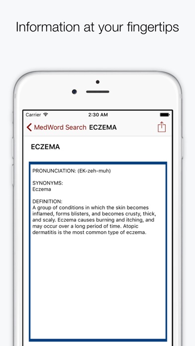Medical Dictionary and Terminology (AKA MedWords) Screenshot
