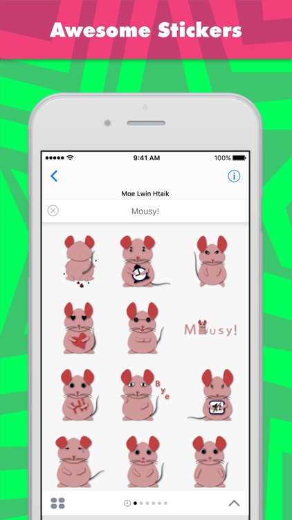 Mousy! stickers by Moe Lwin Htaik