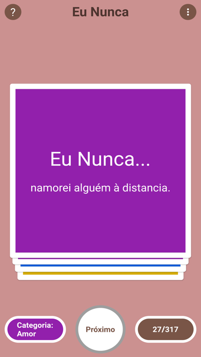 Eu Nunca: Jogo da Galera! Screenshot