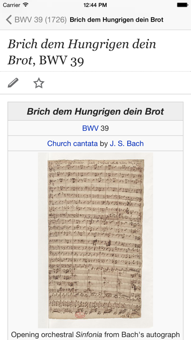 Bach Cantatas Screenshot