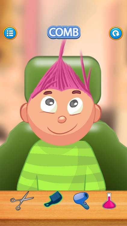 Child game / Pink hair cut