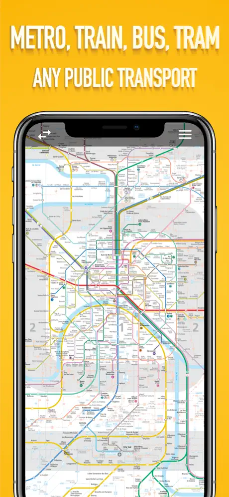Paris Metro Map.