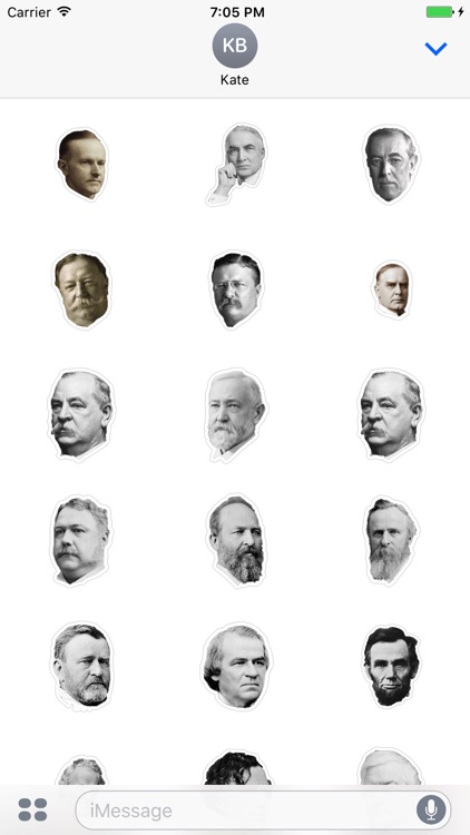 Face of Presidents of the USA Stickers