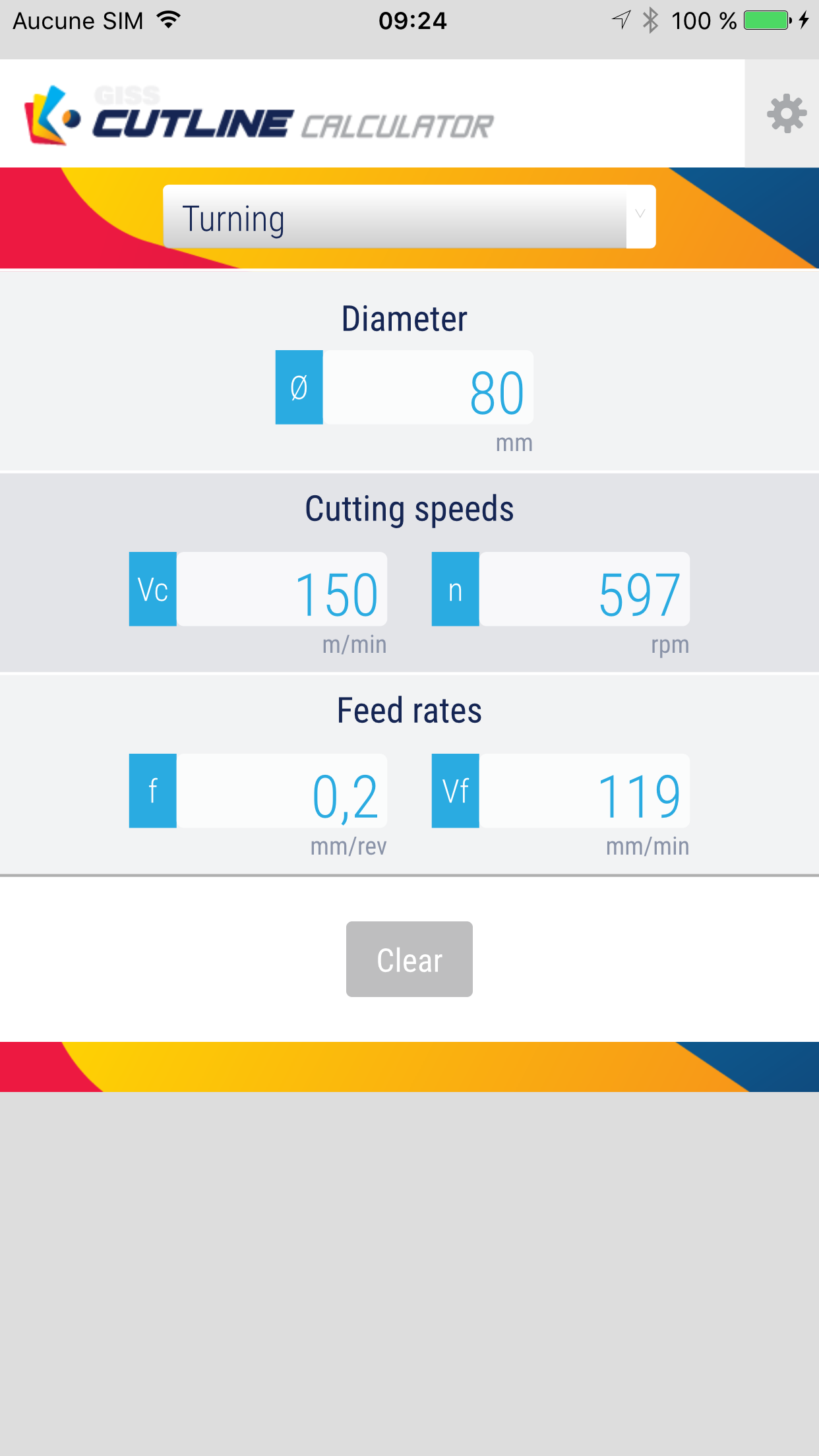 Giss Cutline Calculator