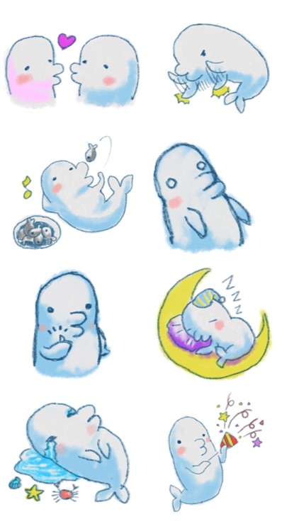 White Whale Stickers