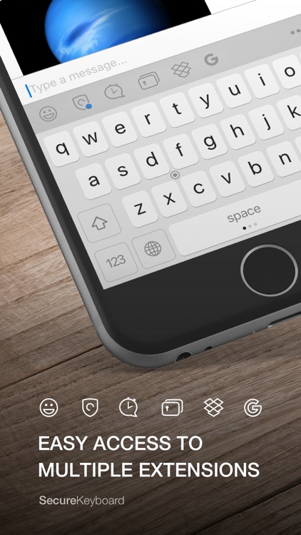 SecureKeyboard — File sharing, custom theme
