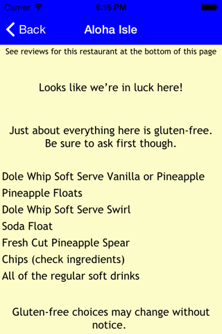 Gluten Free Disney Dining Free screenshot 3