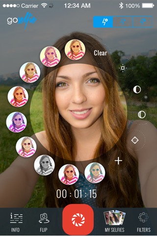 GoSelfie - 素晴らしい selfies をキャプチャ！のおすすめ画像1