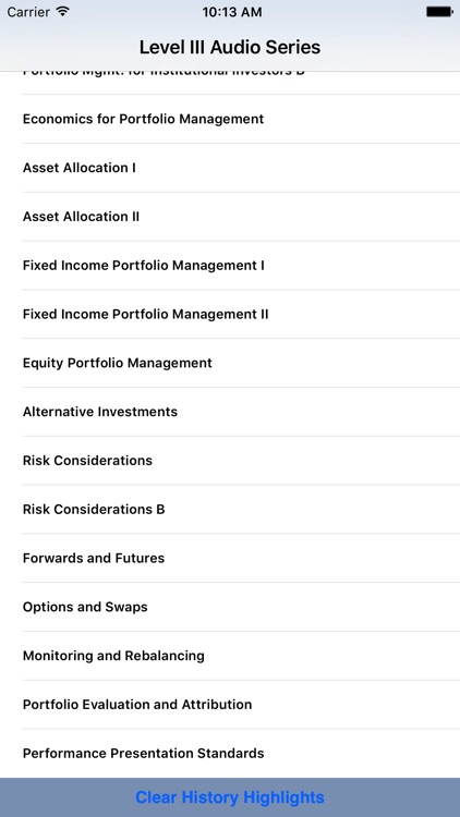 Audio Series - Level III CFA® Exam Prep