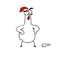 Naughty Chicken Bro Stickers logo