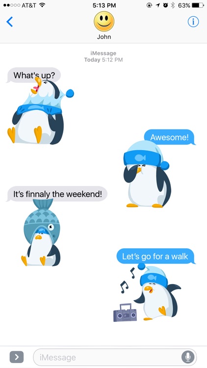 Friendly Penguin Stickers