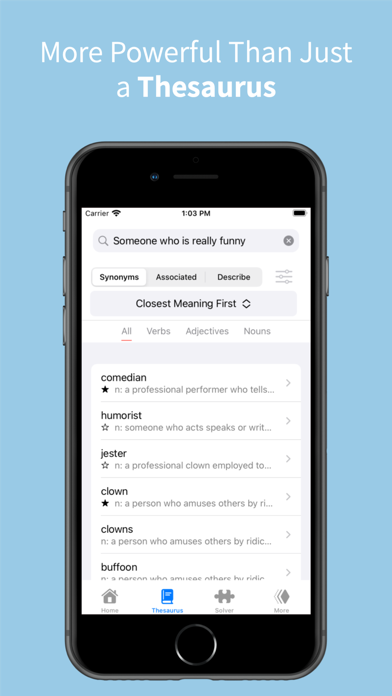 OneLook Thesaurus Screenshot