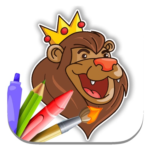 Coloring Page Prince Lion Game For Kids iOS App