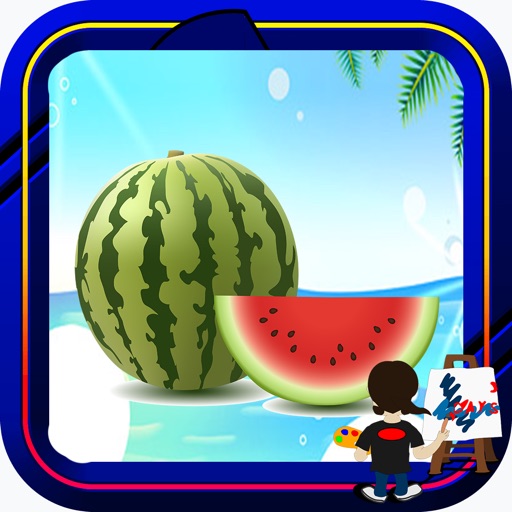 Book Colouring For Cartoon Watermelon Version iOS App