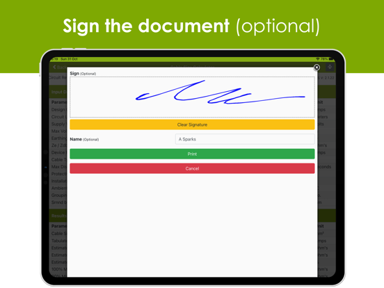 Cable Calc iPad app afbeelding 5