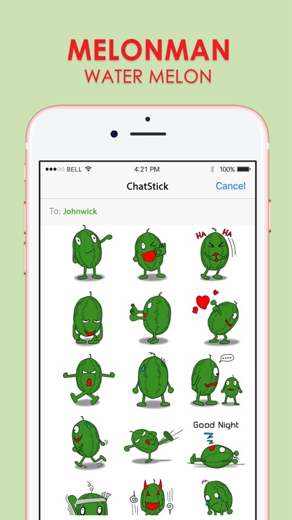 Melonman V.1 Emoji Stickers for iMessage