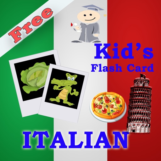 Italian Kids Flash Card / Teach Italian To Kids