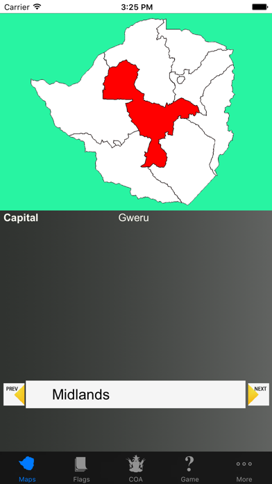 Screenshot #1 pour Zimbabwe Province Maps, Flags and Capitals