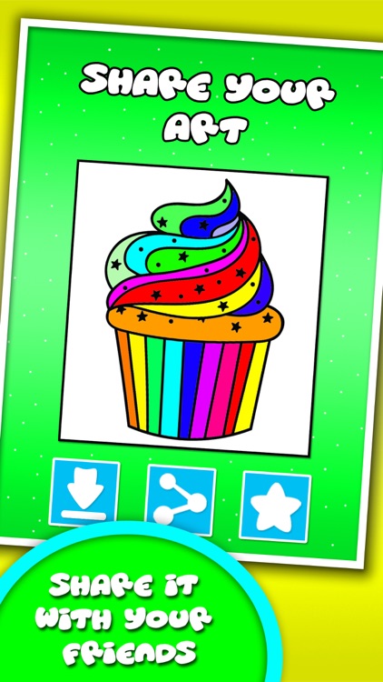 Coloring pages for Food - Ice Cream & Bakery Chef screenshot-3
