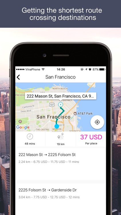 Fare Estimate for Lyft Taxi