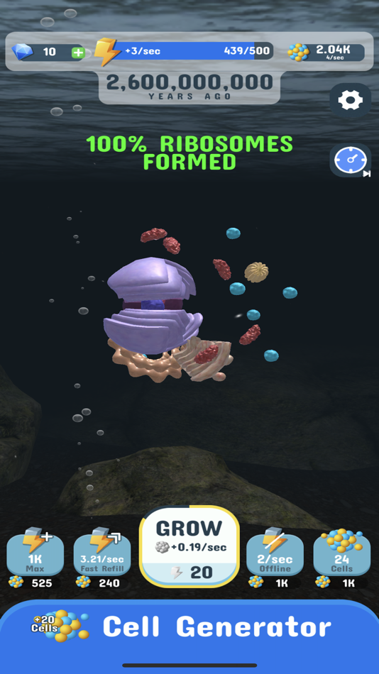 #2. Idle Evolution (iOS) De: funcell Games Pvt Ltd