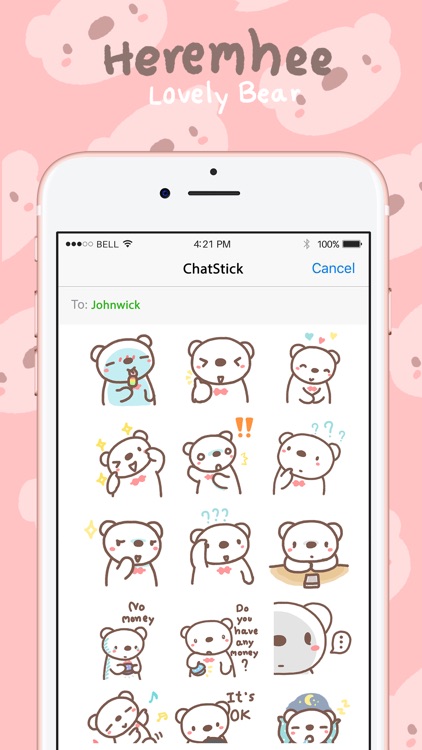 HereMhee Lovely Bear Stickers for iMessage Free