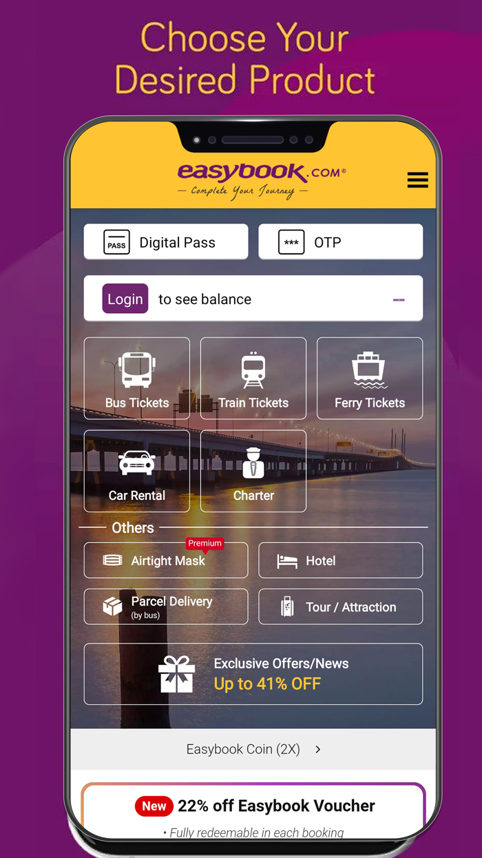 Easybook® Bus Train Ferry Car